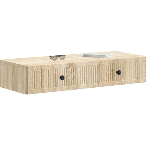 Maison Exclusive - Tavolino da Parete Laterale Rovere Sonoma 87,5 x 34,5 x 17 cm