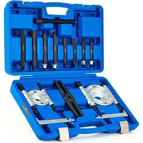 Arrache Roulement 5 Tonnes, Kit Extracteur de Roulement avec Séparateur de 2" et 3", Coffret Arrache Moyeu pour Arbres d'Essieu, Poulies et Volants, Acier Cr-V (1/5)