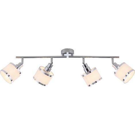 Deckenleuchte Spotlampe Wohnzimmerlampe Strahler Chrom Deckenlampe L 78 cm (1/5)