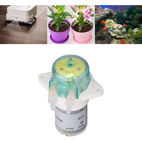 Analyseur chimique à faible débit (122 ml/min, 5 W) avec réducteur à engrenages, mini-pompe péristaltique hydroponique DIY 12 V (1/5)
