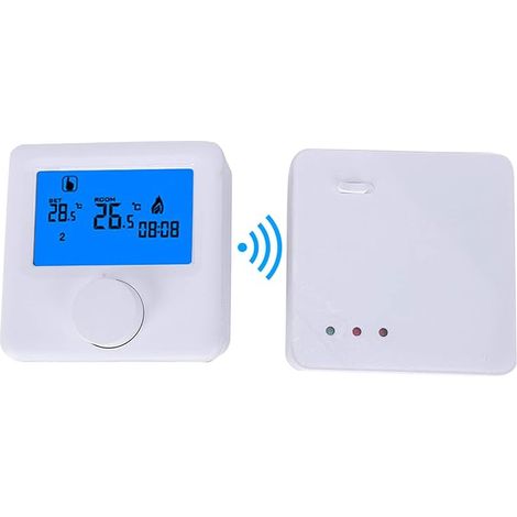 Digital Programmable Thermostat LCD RF Wireless Digital Temperature Controller 16A for Electric Heating Accessory for Electrical Equipment Heating (1/5)