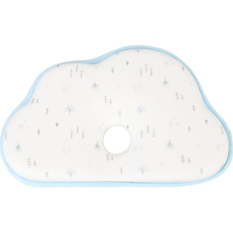 Plant Pattern White Baby Head Pillow Memory Foam Cotton Washable Infant Head Pillow for Sleeping (1/5)