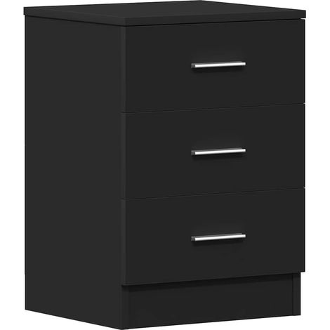 Maison Exclusive - Table de chevet Noir 38 x 35 x 56 cm Bois d'ingénierie (1/5)