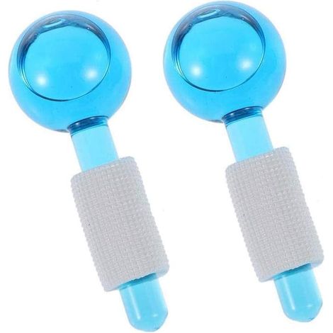 Balle de massage beauté hockey sur glace 2PCS (bleu clair)