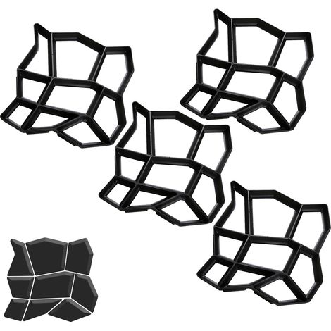 SWANEW 4x Pannelli del marciapiede in pietra a forma di pavimentazione a forma di pavimentazione