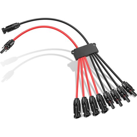 Y Type Connecteur Solar Connecteurs Câble Solaire pour Panneaux Connectés en Parallèle für 4 Panneaux Solaires (1/5)