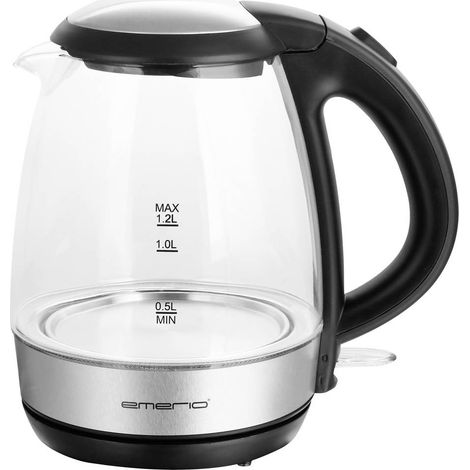 Emerio WK-125145 Bollitore senza fili Nero Argento 1,2 l (1/5)