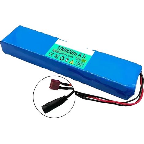 Batería de iones de litio, capacidad de 100 Ah, BMS integrado, conector T-DC (1/2)