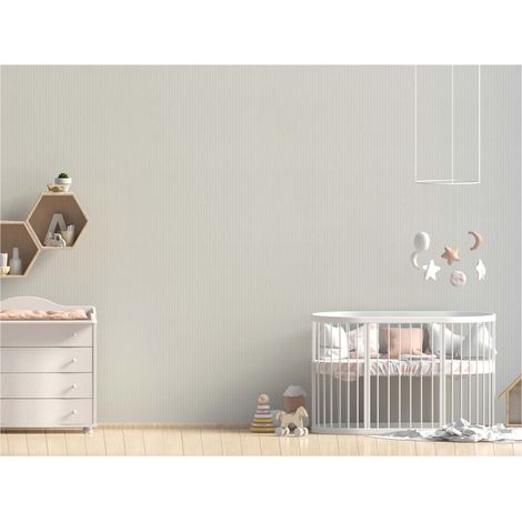 TADESSI Tapete Streifen Pepe M1-No.99 Vliestapete Grau Gestreift Silber Streifentapete Jungenzimmer Mädchenzimmer (1/5)