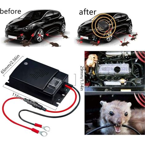 Repellente per martore, repellente per martore per auto, difesa a ultrasuoni contro le donnole per auto, repellente per martore per auto, repellente per roditori a ultrasuoni ad alta frequenza per aut (1/4)