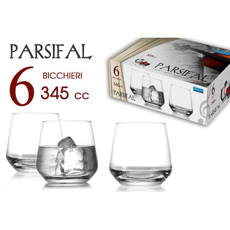 SET 6 BICCHIERI ACQUA PARSIF 345CC. TRASPARENTE