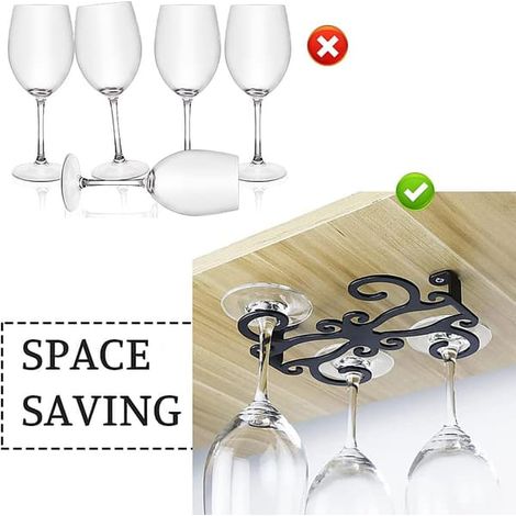 Support à verres pour vin Support rangement verres vin étagère (1/4)