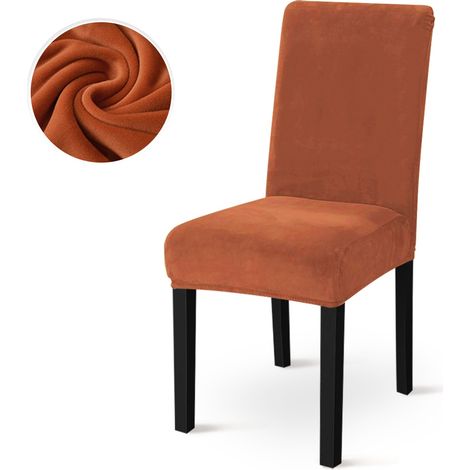 Velours-Stuhlbezug mit elegantem Diamantmuster, integrierter Gummiband, ideal für Restaurants, Hotels oder Veranstaltungen (universelle Version, mittlerer Rücken), fleckenbeständig, Sonnenkaffee-Farbe