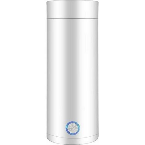 Bouilloire de voyage, bouilloire portable pour boissons saines, ébullition rapide, petite bouilloire à arrêt automatique, 400 ml (blanche) (1/5)