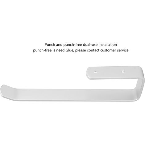 Porte-serviettes mural en aluminium spatial avec support papier toilette, rangement suspendu pour salle de bain, format allongé mat, 417032 (1/5)