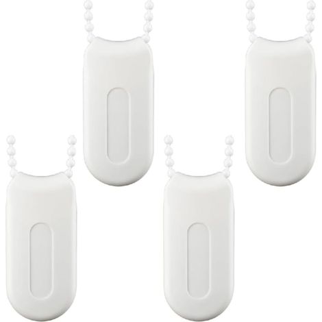 (4pcs)Blanc Poids de Cordon de Rideau, Lot de 4 pendentifs en Acrylique pour Stores verticaux et Rideaux (1/5)