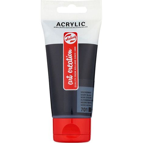 Peinture acrylique - ROYAL TALENS - Noir d'ivoire - 75 ml - Satiné - Intérieur