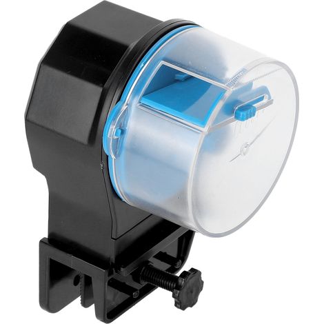 Automatischer Futterspender für Aquarien, programmierbarer Smart-Timer, großes Fassungsvermögen, automatische Fischfütterung, blau (Batterien nicht enthalten) (1/5)