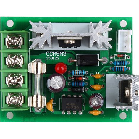Pulsweitenmodulation (PWM) Drehzahlregler für Gleichstrommotoren, 12 V, 24 V, 30 V, 120 W, Universal-Steuerschalter mit Sicherung (1/5)