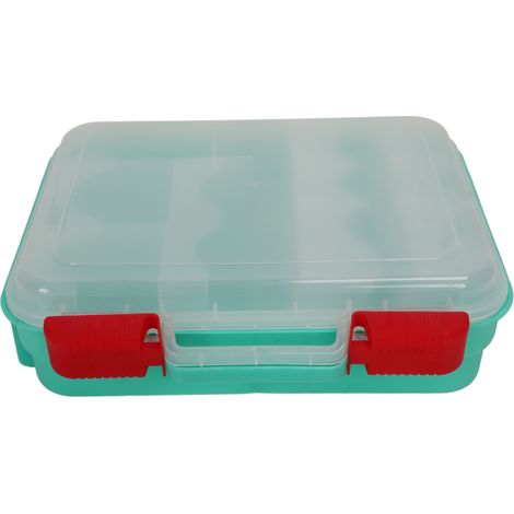 Mallette de secours portable 2 compartiments transparente avec poignée pour maison école (1/5)