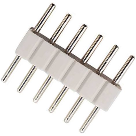 Connecteur mâle/mâle pour bandes LED RGB+CCT (6 broches 14mm)