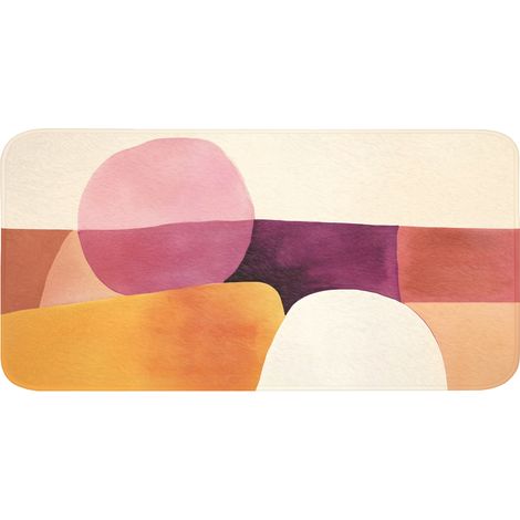 TAPIS DE BAIN Formes - Abstraites - Colorées 120x60 cm
