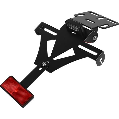 Support De Plaque D'immatriculation Moto Réglable, Support Arrière pour Moto, Support de Plaque Moto, Support D'éliminateur D'aile, Compatible avec Les Modèles de Motos Les Plus Populaires (1/5)