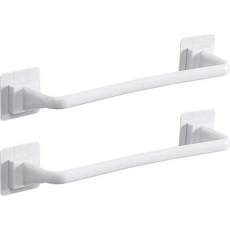 Set mit 2 wandmontierten Handtuchhaltern aus Kunststoff für Blumentopfdeckel, Badezimmeraccessoires, Küche, Badezimmer - Crezuo (1/3)