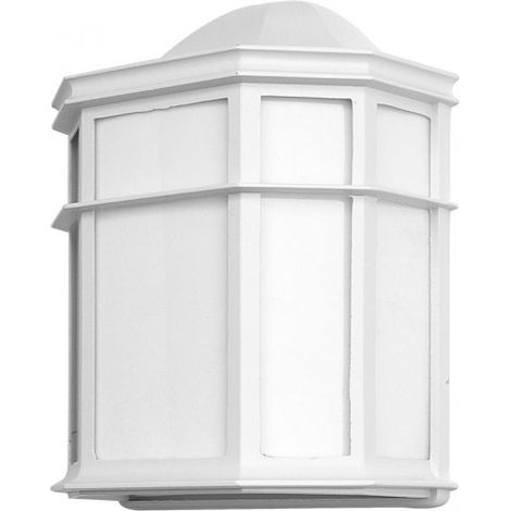 Aplique exterior aluminio bellatrix 1xe27 blanco 25x11x19,5 cm ip44