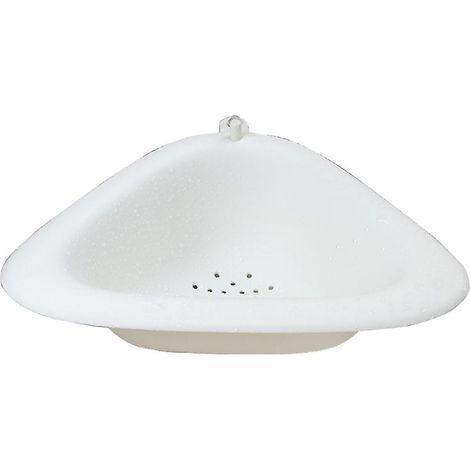 Panier d’évier triangulaire Rack de rangement Sucker Coin Évier Durable Passoire Panier (1/4)
