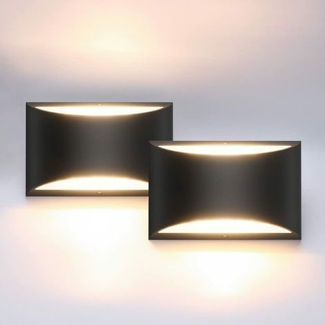Set di 2 moderne applique a LED nere per interni, ideali per soggiorno, camera da letto, corridoio, veranda, con luce calda/fredda 3000K (lampadine G9 incluse). (1/5)