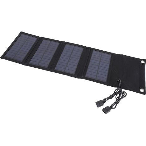 Chargeur solaire pliable portable 10W double sortie USB pour extérieur voyage camping sans batterie (1/5)