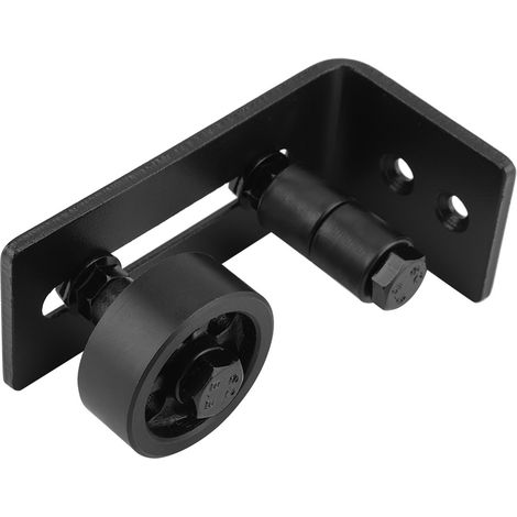 Guide de Porte Coulissante en Acier Noir Robuste pour Grange avec 8 Options de Montage (1/5)