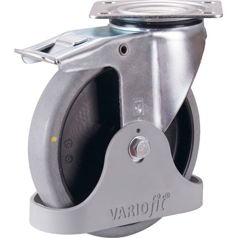 VARIOfit ESD Bremsrolle 65° Shore A 200x40mm