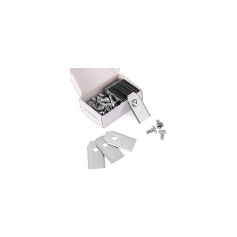 45 Titanmesser für alle Husqvarn/Automower/Yardforce/Gardena Mähroboter (3g-0,75 mm) mit 45 Schrauben, Ersatzmesser für die Modelle 105, 310, 315, 320, 420, 430x, r40i - Crezuo