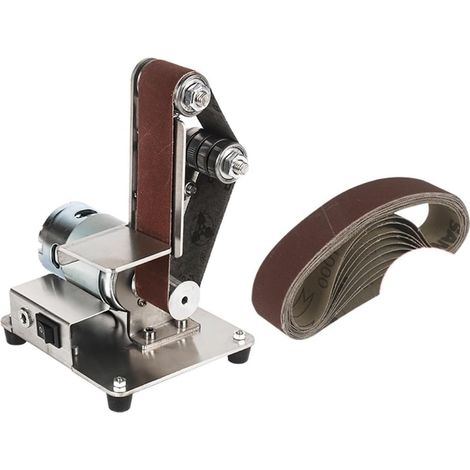 Polisseuse Ponceuse Ponceuse à bande petite Machine de polissage bricolage Machine à bande de ponçage multifonctionnelle ponceuse à bande de Table affûteuse de bords de coupe(775) (1/5)