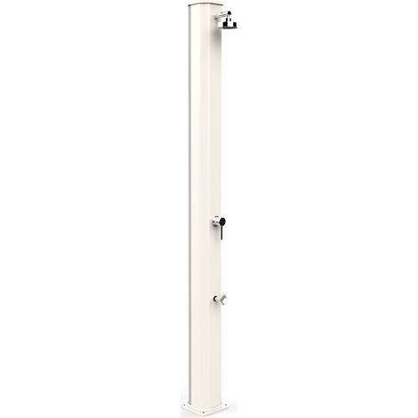 Doccia Solare da Giardino 40L Miscelatore e Lavapiedi Arkema Big Jolly Bianco Crema (1/5)