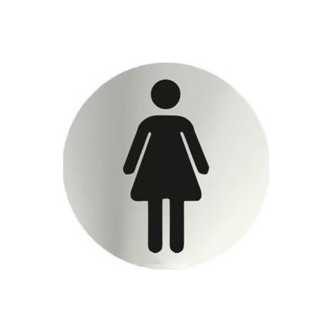 Señal informativa Redonda Servicio Femenino Acero Inox. Ø70mm SEKURECO (1/2)