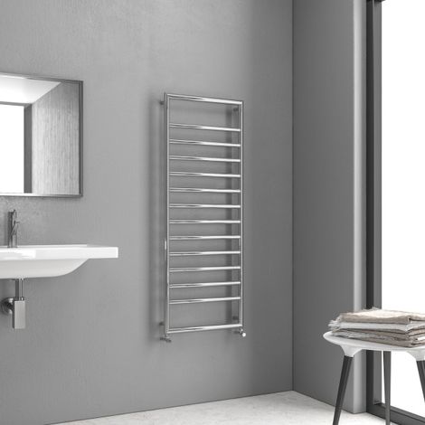 Radiateur sèche-serviette vertical DESIGN 7 10,7x50x1300 cm en laiton chromé (1/2)