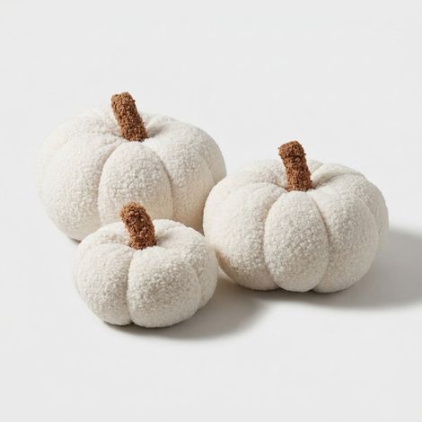 Cuscino decorativo a zucca in poliestere Bal Kabagi - Bianco (1/4)