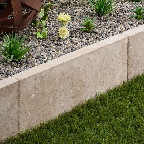 Bordure de jardin Pierre d'Egypte Beige 60x30x5 cm (à l'unité) - RO'MA NATURE