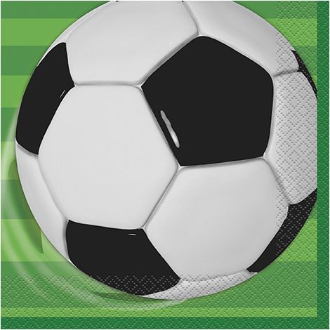 Tovaglioli da calcio 33x33 cm, 16 pezzi.