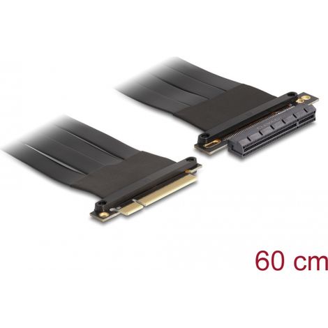 Delock Tarjeta elevadora PCI Express x8 macho a ranura x8 con cable 60 cm