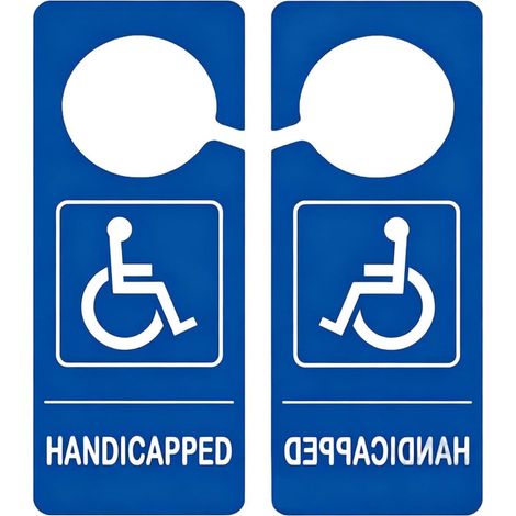 Stationnement Handicapé 1 Paire Résistant Aux Intempéries Installation  Cintre rétroviseur panneau handicapé pour Conducteurs Âgés Aidants Membres de (1/5)