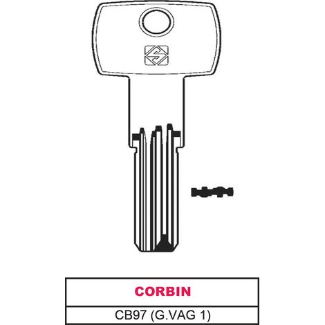 Silca CHIAVE PUNZONATA OTTONE CB97 (G.VAG 1) CORBIN 10.00 pz