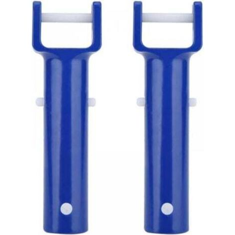 2-teiliges V-Clip-Zubehör für Schwimmbäder (blau)