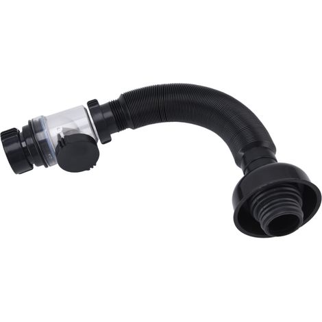 Tuyau d'évacuation pour lavabo, évier, flexible en PVC noir, multifonctionnel (1/5)