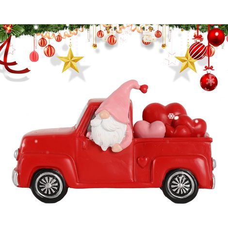 Gnome - Camion Amour En Résine - Décoration De Fête Des Amoureux - Pour Salon Étagère Cheminée - 7 X 15 X 10 Cm - 1 Pièce (1/5)