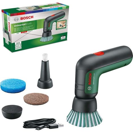 Brosse de nettoyage sans fil Bosch UniversalBrush (batterie intégrée, 4 accessoires de nettoyage) (1/5)