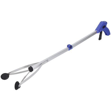 Outil de Ramassage, Ramasseur de Déchets, Outil de Ramassage des Déchets à Pince Pliable pour le Ramassage des Déchets de Feuilles de Jardin(Poignée bleue) (1/5)